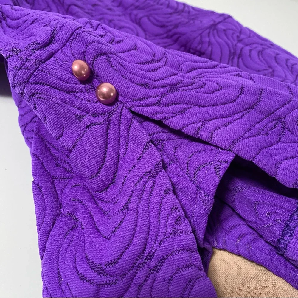 Vintage purple skirted one piece bathing suit